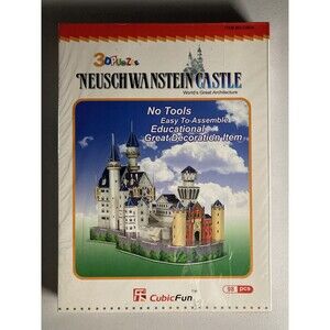 CubicFun: 3D Puzzle Neuschwanstein Castle Germany 98 Pieces: New Sealed C062h
